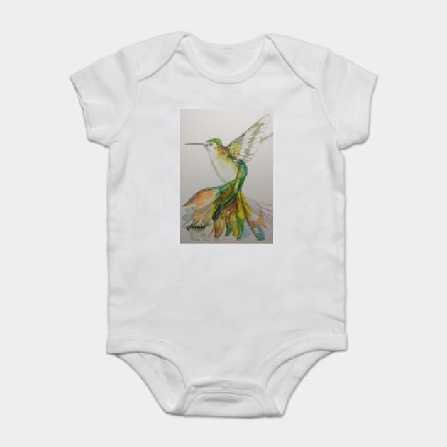 Humming Bird Baby Bodysuit by Random Happiness